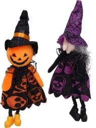 Helovino dekoracija - ragana ir kaliausė pakabinimui