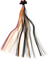 Rainbow Hair Strand with Halloween Clip