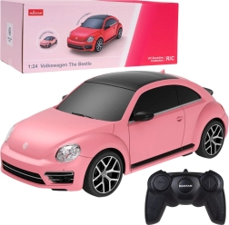 RC automobilis VOLKSWAGEN Beetle 1:24 Rastar rožinis su UV spalvos pokyčiu