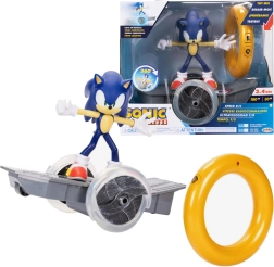 JAKKS SONIC THE HEDGEHOG rinkinys – figūrėlė nuotoliniu būdu valdomoje transporto priemonėje su žiedu