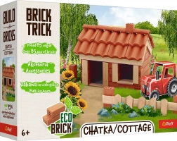 Trefl Brick Trick eco trobelė – konstruktorius iš tikrų mini plytų (85 dalys)