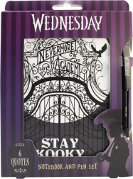 Wednesday rinkinys: A5 užrašų knygelė ir rašiklis
