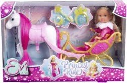 Lalka Evi Love – princesiškas važiavimas rogėmis su arkliuku