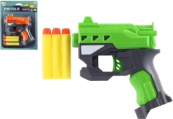 Putplasčio strėlyčių pistoletas 12 × 14 cm, 3 strėlytės, 2 spalvos