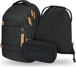 Mokyklinis rinkinys Baagl Skate Max Darkness: kuprinė, penalas ir maišelis