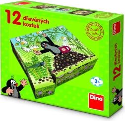 Dino medinės kaladėlės „Kurmis ir draugai“