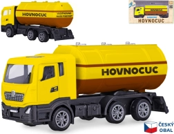 Metal model of a vacuum truck 12 cm with pull-back drive