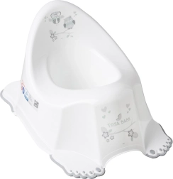 Musical children's potty with anti-slip Owl white