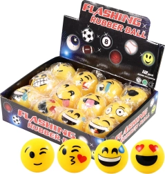 Šviečiantis guminis šokinėjantis kamuoliukas 5,2 cm