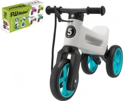 Balansinis dviratukas Funny Wheels Rider SuperSport 2in1 su dirželiu – Balta–turiuokinė
