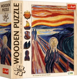Wooden double-sided puzzle TREFL – EDVARD MUNCH: The Scream, 200 pieces