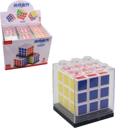 Vaikiškas galvosūkis Rubiko kubas 3×3, baltas