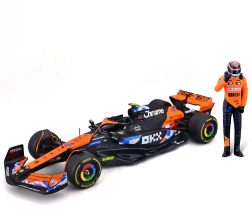 Metalinė „McLaren MCL38“ F1 modelio kopija 1:24 su vairuotojo figūrėle