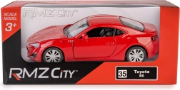 Metalinis RMZ City Toyota 86 1:32 modelis su atidaromomis durimis ir atgalinio įtempimo (pull-back) pavara