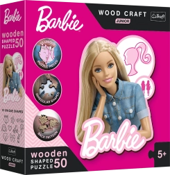 Medinė „Barbie“ dėlionė vaikams, 50 dalių