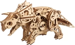 Ugears medinė mechaninė 3D dėlionė TRICERATOPS su pavara