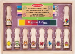 Melissa & Doug prabangi medinių antspaudų rinkinys vaikams
