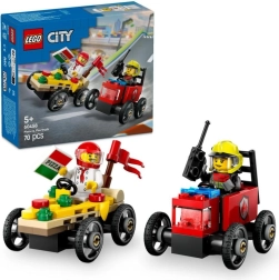 LEGO City 60458 Lenktynių rinkinys: Picos pristatymas prieš gaisrinį automobilį