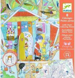 Atskleidžiamos spalvinimo kortelės Nina ir jos žaidimų palapinė