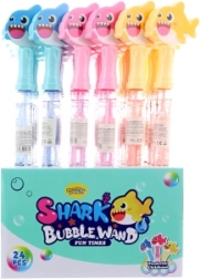 Vaikams skirtas burbulų pūtiklis su rykliu