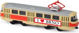 Metalinis retro tramvajus BRNO 16 cm 1:87