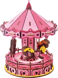 Medinė 3D dėlionė Karuselė