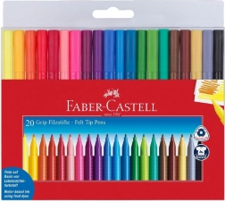 Flomasteriai Faber-Castell Grip, rinkinys 20 vnt.