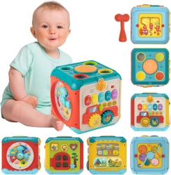 Woopie Baby daugiafunkcė montessori aktyvioji kubas 6‑in‑1 – nuo 18 mėn.