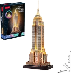 Šviečiantis 3D dėlionė Empire State Building naktinė laida 37 detalės