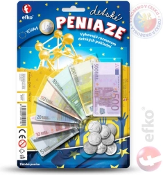 EFKO Children's Euro Banknotes and Coins on a Card