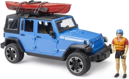 Bruder Jeep Wrangler Rubicon with Kayak and Figurine in 1:16 Scale