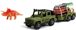 Sukamas automobilis su priekaba ir dinozauru 34 cm