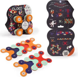 CLIXO Tiny & Mighty Space – magnetinė konstravimo sistema, 9 vnt., švytinti tamsoje
