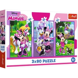 Dėlionė 3x80 „Minnie ir draugai“ (Disney), Trefl