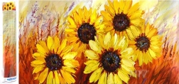 Deimantinė tapyba Gražios saulėgrąžos 80x40 cm