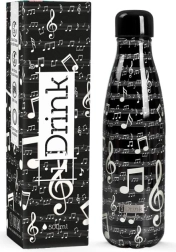Termosinis butelis juodas Music 500 ml