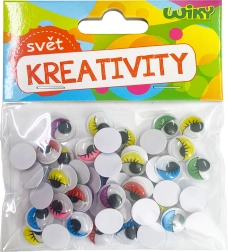 Judančios spalvotos akys 12 mm