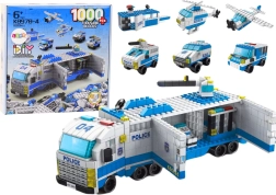 Policijos konstruktorius 6in1 – sunkvežimis ir transporto priemonės, 1000 detalių