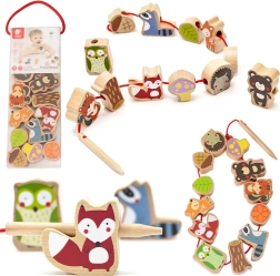 Medinis vėrimo rinkinys su miško gyvūnais, 13 vnt – Classic World