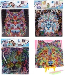 Diamond Painting Animals on Cardboard 20x20 cm