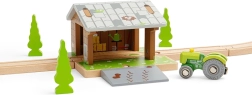 Bigjigs Rail medinė tvarto formos tunelio detalė bėgiams