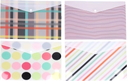 Aplankas su spaudžiamu užsegimu 36x26 cm, įvairių spalvų