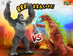 Primal Clash dvikova Bosas vs King Kaiju – 21 cm veiksmo figūrėlių rinkinys