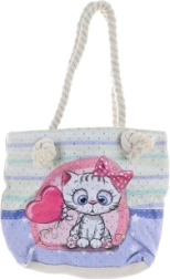 Shoulder Bag with Cat Motif