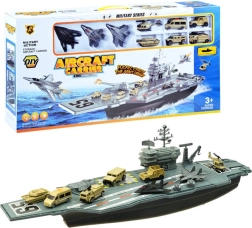 Didelis karinis lėktuvnešis – žaidimų rinkinys su lėktuvais ir transporto priemonėmis