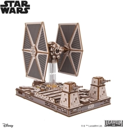 Ugears 3D medinė mechaninė dėlionė Star Wars TIE naikintuvas