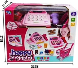 Kasa su prekybos centro vežimėliu ir pirkiniais