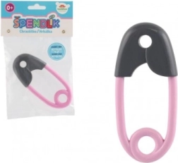 Kūdikio barškučiai segtuko formos pilki ir rožiniai