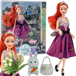 Woopie Royal lėlė Emi Fashion 32 cm – stilinga princesė rožinėje suknelėje su priedais