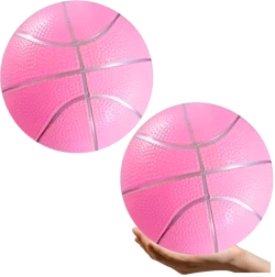 Pastelinės rožinės spalvos paplūdimio guminis kamuolys 20 cm
